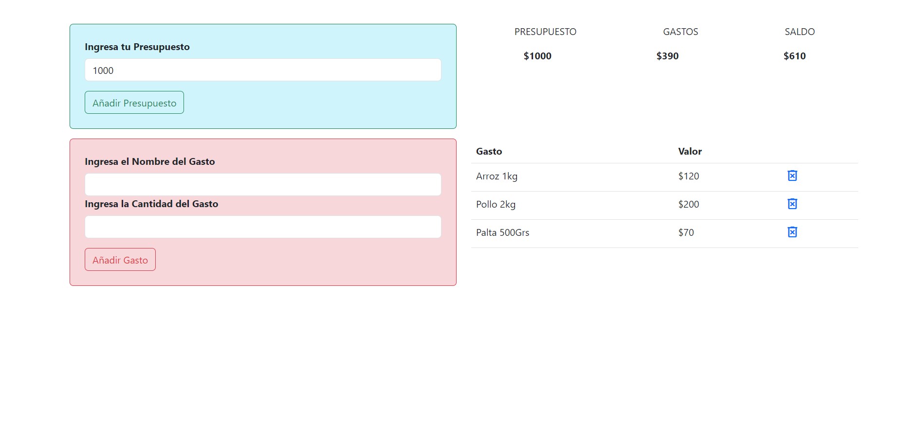 proyecto lista de compras